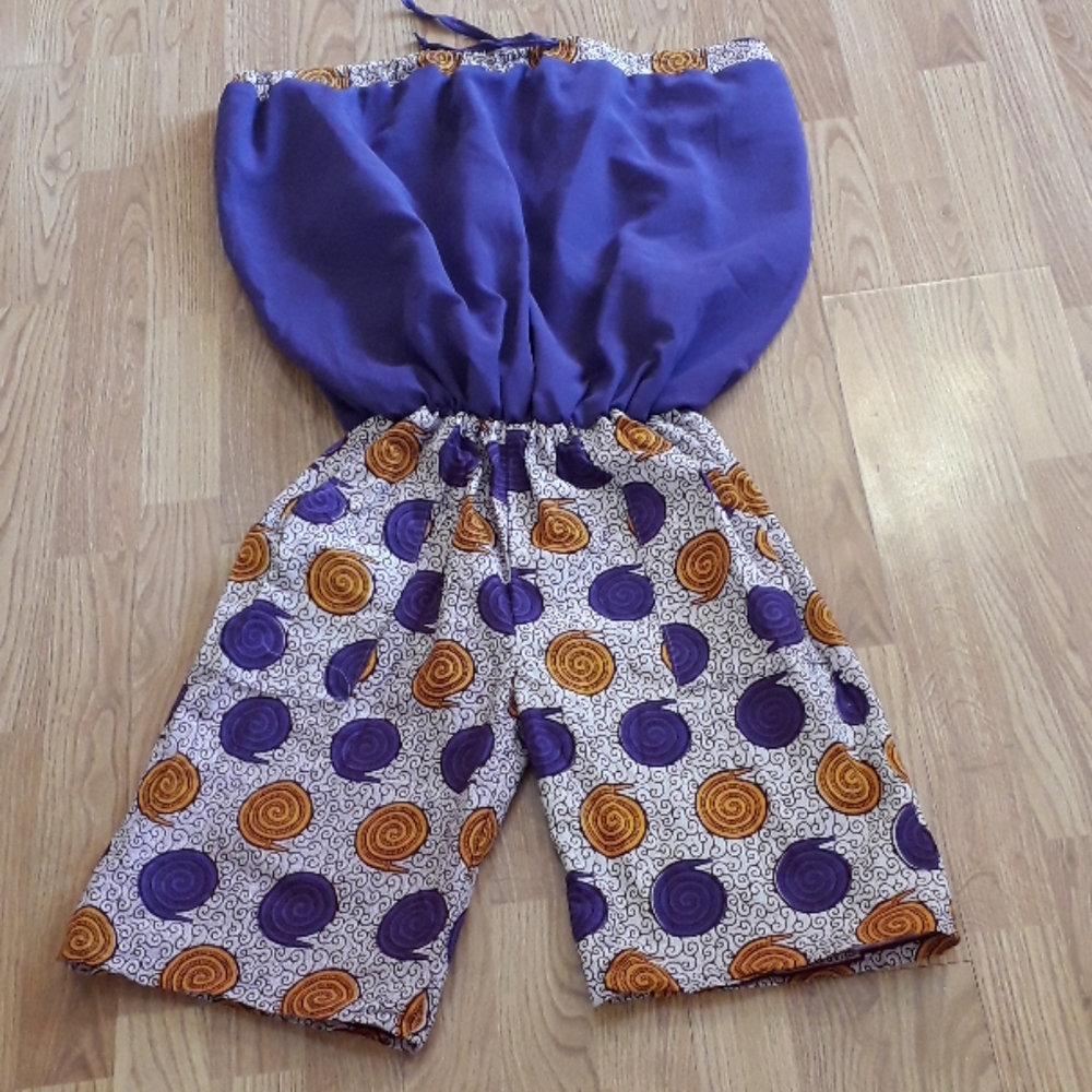 Ankara african print casual romper